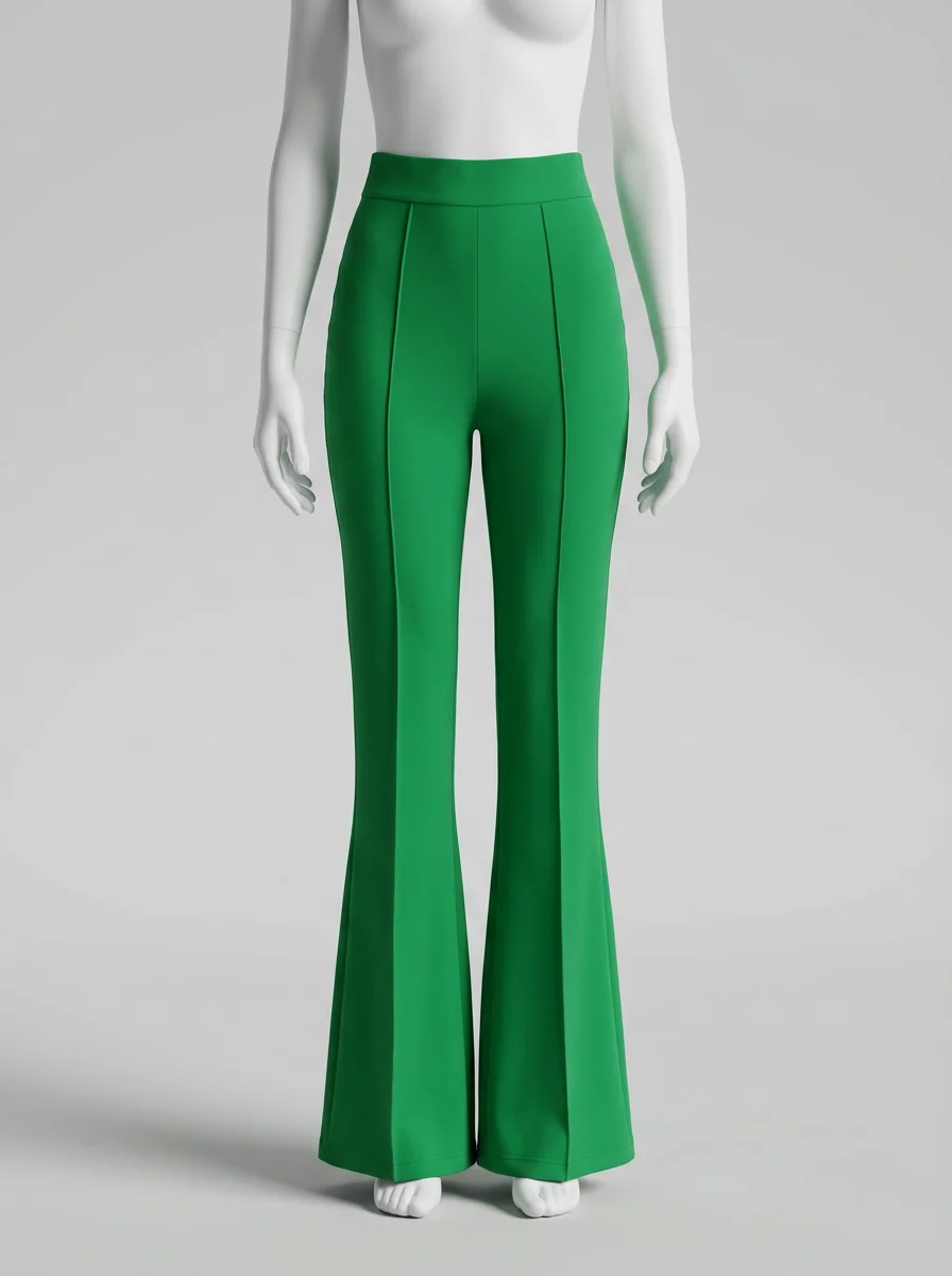 Pantalon plissé évasé slim bureau élégant femme - Vue 4 - Pantalon plissé