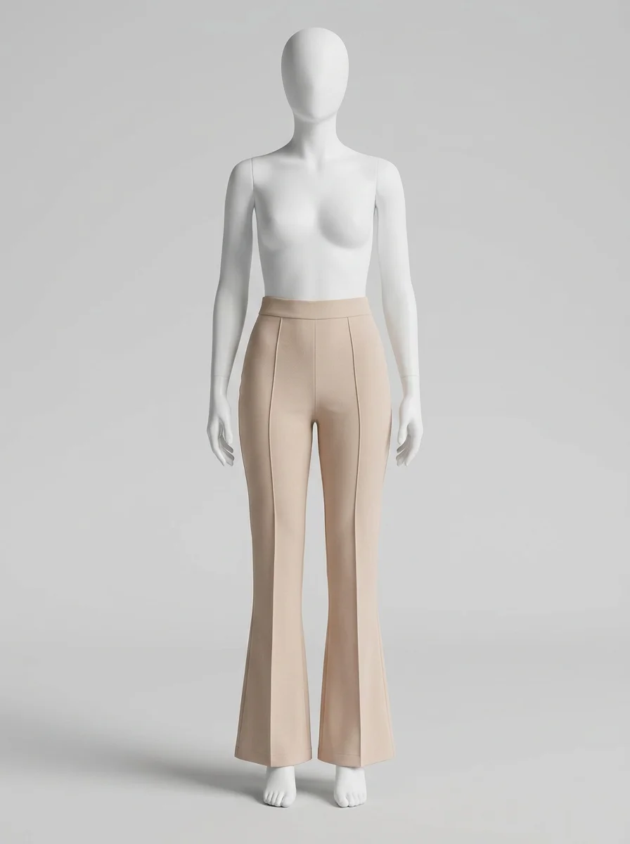 Pantalon plissé évasé slim bureau élégant femme - Vue 6 - Pantalon plissé