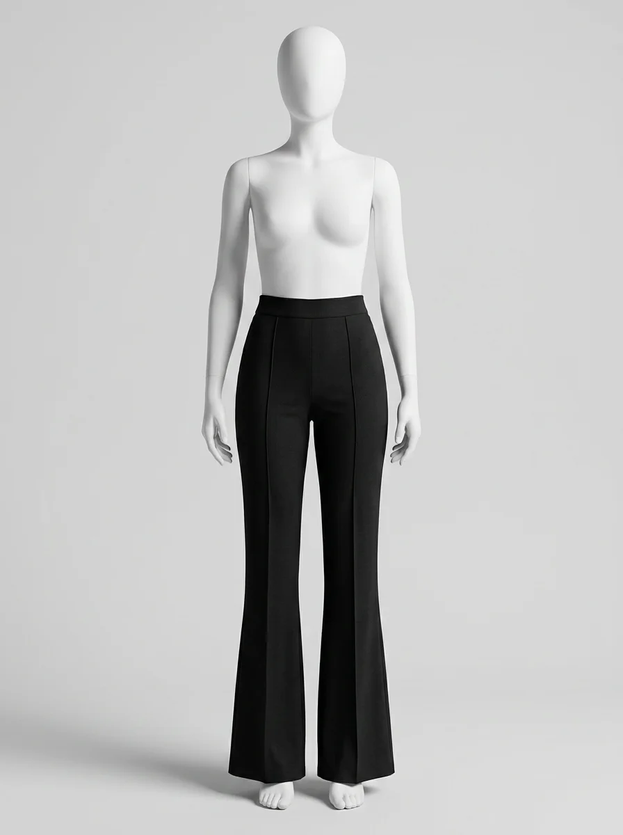 Pantalon plissé évasé slim bureau élégant femme - Vue 8 - Pantalon plissé