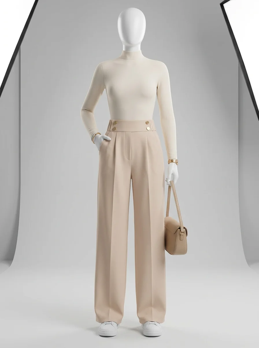 Pantalon plissé fibre légère bureau élégant femme - Vue 17 - Pantalon plissé