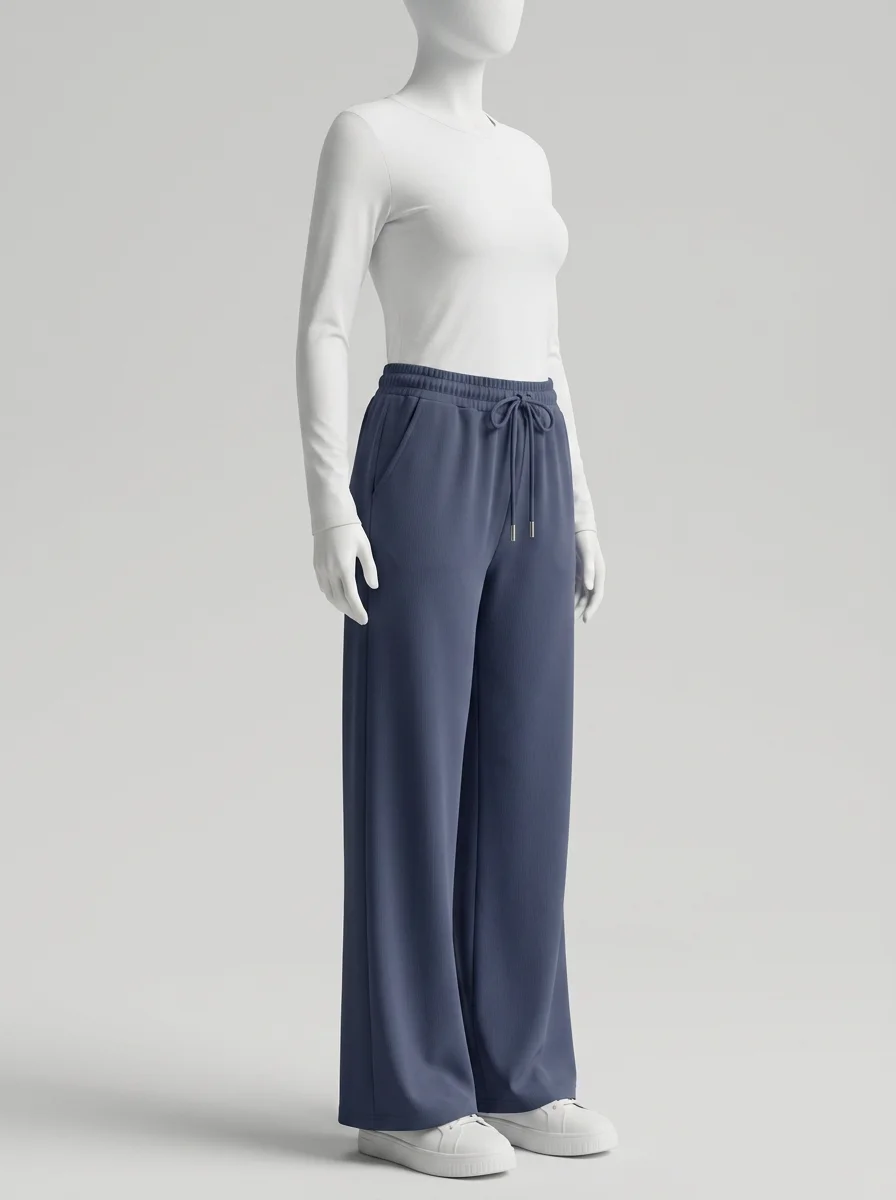 Pantalon plissé jambe large femme décontracté danse - Vue 2 - Pantalon plissé