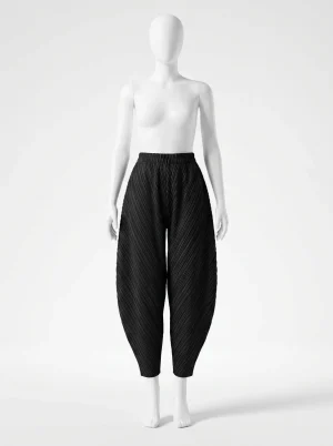 Pantalon plissé oversize style urbain décontracté femme - Vue 1 - Pantalon plissé