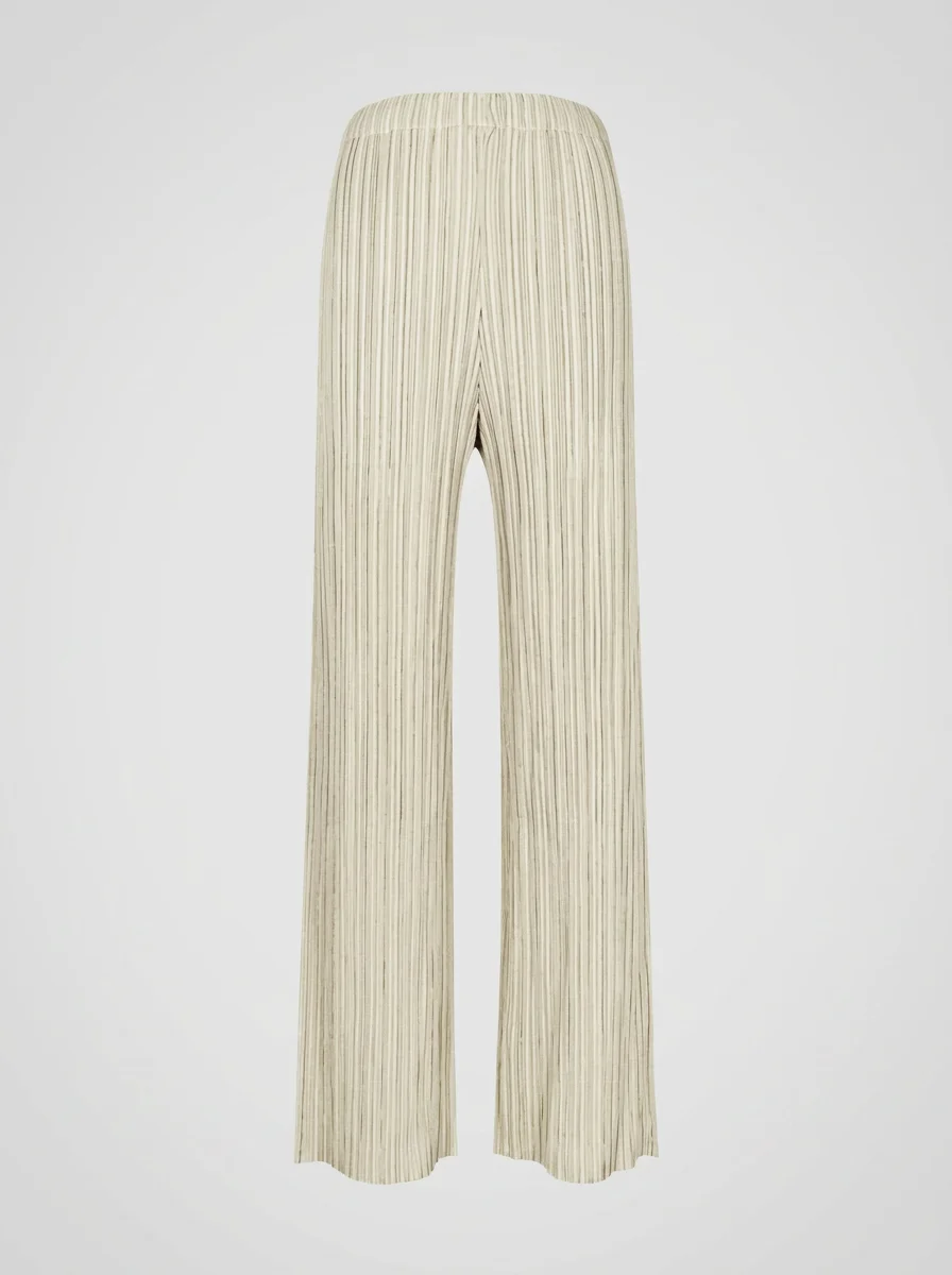 Pantalon plissé taille haute coupe droite élégant femme - Vue 6 - Pantalon plissé